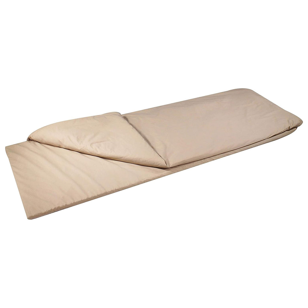 Disc-O-Bed Adult Extra Lrg Memory Foam Sleeping Bag & Duvet,Cappuccino(Open Box) - VMInnovations