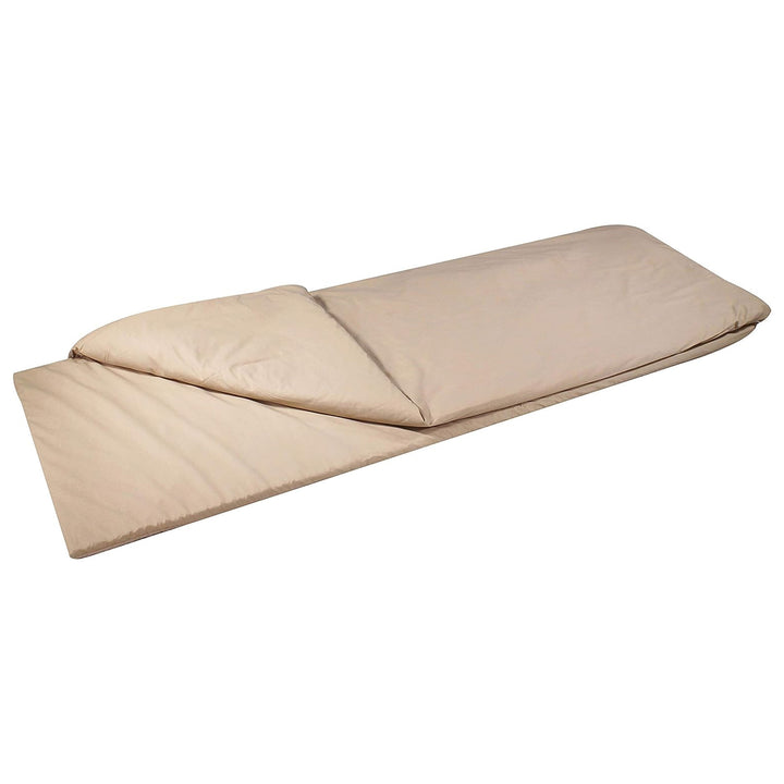 Disc-O-Bed Adult Extra Large Duvalay Memory Foam Sleeping Bag & Duvet,Cappuccino - VMInnovations