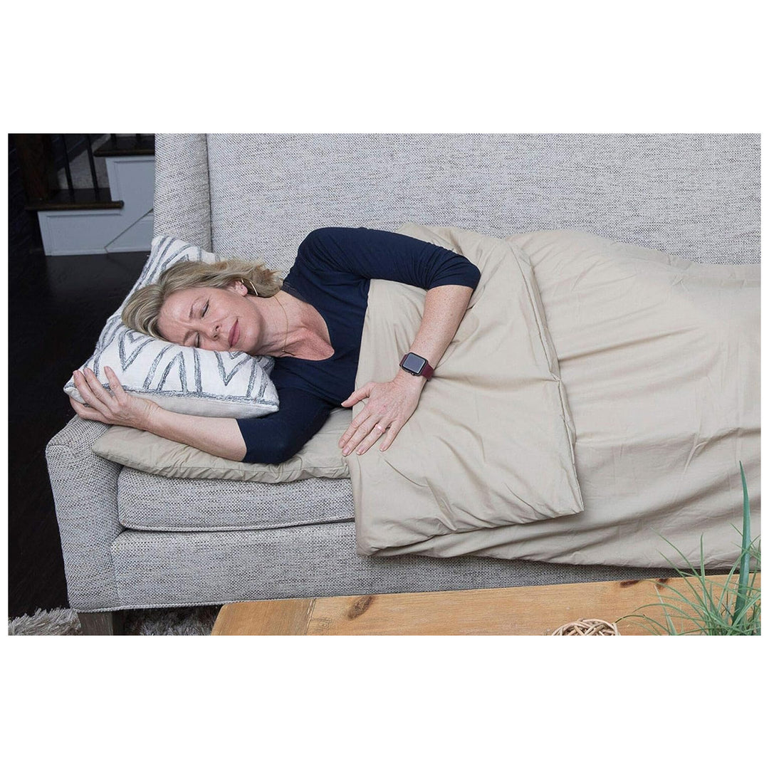 Disc-O-Bed Adult Extra Lrg Memory Foam Sleeping Bag & Duvet,Cappuccino(Open Box)