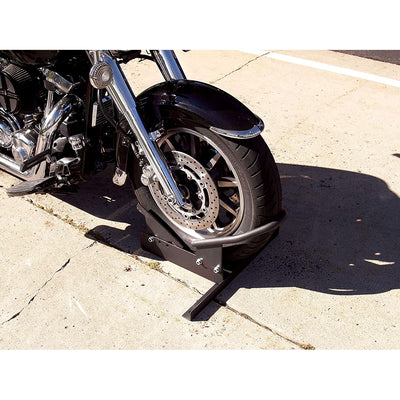 Extreme Max 5001.5010 Standard No Tip 17-21 Inch Motorcycle Wheel Chock, Black