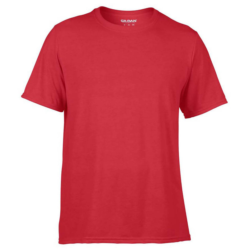 Gildan Classic Fit Mens Medium Adult Performance Short Sleeve T-Shirt, Red