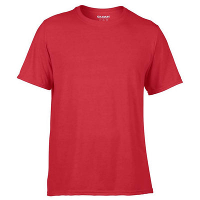 Gildan Mens Large Adult Performance Short Sleeve T-Shirt, Red (Open Box)