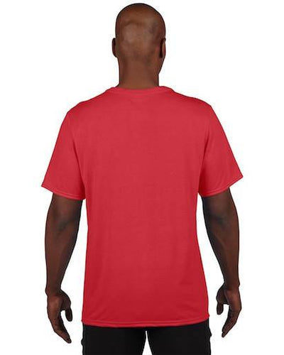 Gildan Mens Large Adult Performance Short Sleeve T-Shirt, Red (Open Box)