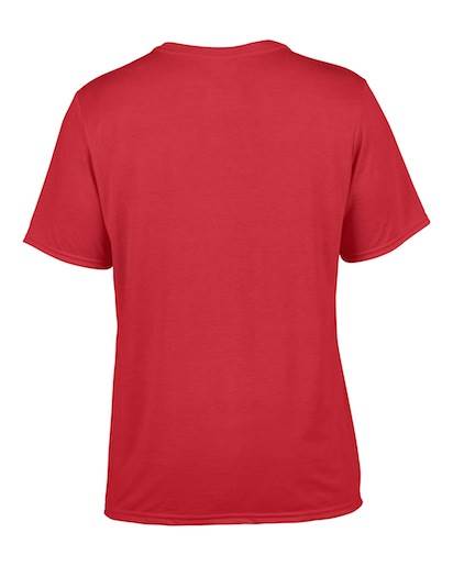 Gildan Mens Large Adult Performance Short Sleeve T-Shirt, Red (Open Box)