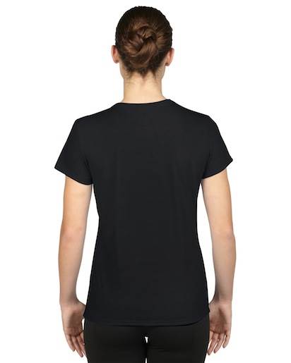 Gildan Womens Large Adult Performance Short Sleeve T-Shirt, Black (Open Box)