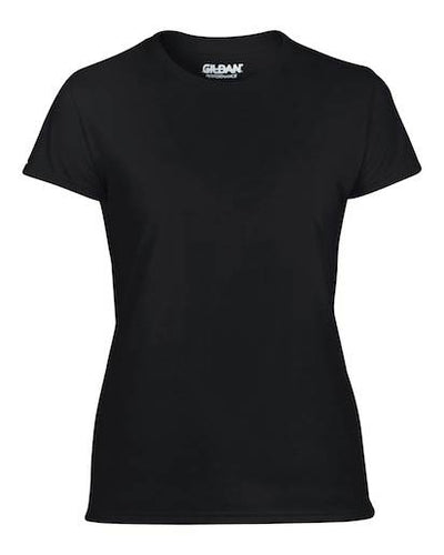 Gildan Womens Large Adult Performance Short Sleeve T-Shirt, Black (Open Box)