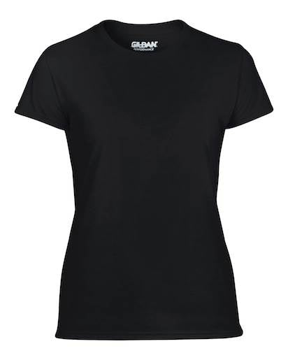 Gildan Womens Large Adult Performance Short Sleeve T-Shirt, Black (Open Box)