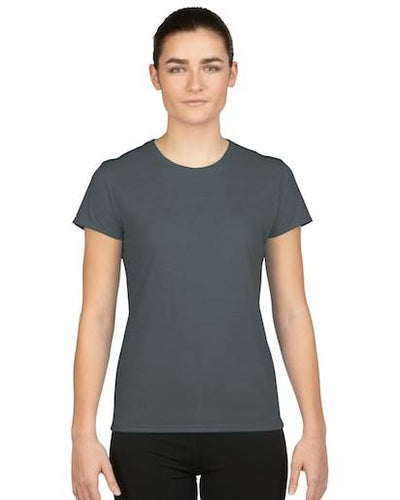 Gildan Womens Medium Adult Performance Short Sleeve T-Shirt, Charcoal (Open Box)