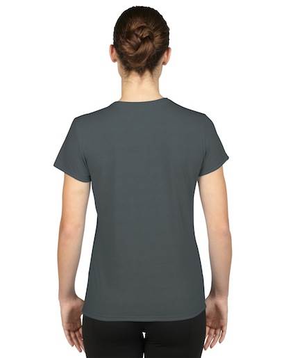 Gildan Womens Medium Adult Performance Short Sleeve T-Shirt, Charcoal (Open Box)