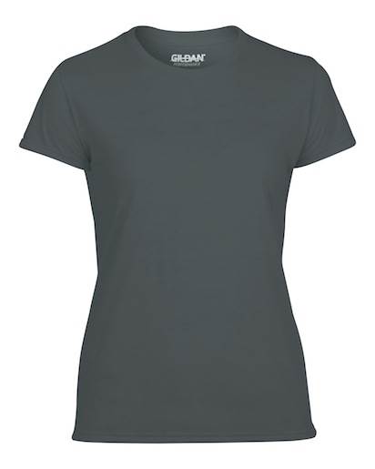 Gildan Womens Medium Adult Performance Short Sleeve T-Shirt, Charcoal (Open Box)