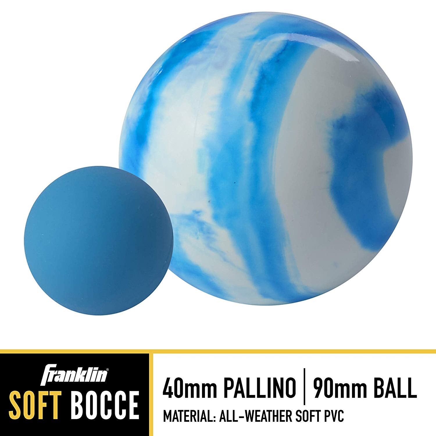 Franklin Sports 8 Ball All Weather Swirl Bocce Ball Set, Multicolor (Open Box)