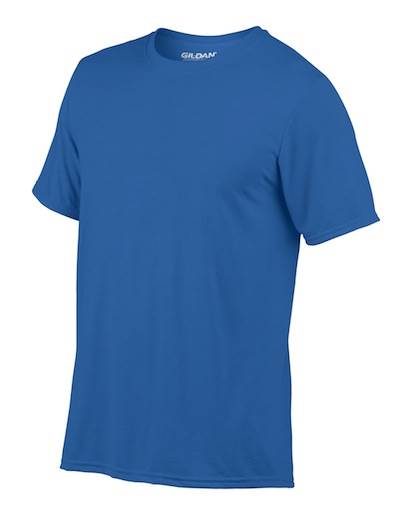 Gildan Mens Large Adult Performance Short Sleeve T-Shirt, Royal Blue (Open Box)