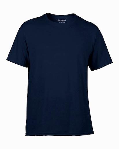 Gildan Mens Large Adult Performance Short Sleeve T-Shirt, Navy Blue (Open Box)