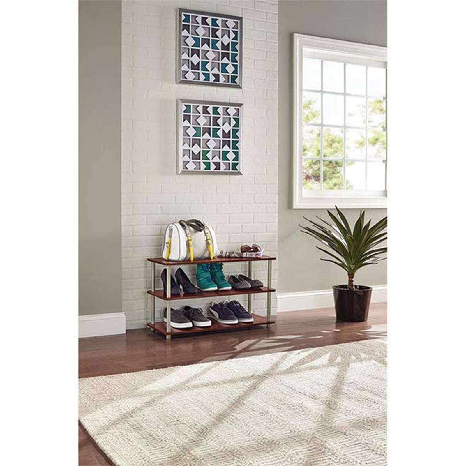 ClosetMaid 501500 3-Tier Shoe Organizer for 12 Pairs of Shoes Cherry (Open Box) - VMInnovations