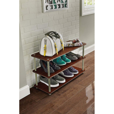 ClosetMaid 501500 3-Tier Shoe Organizer for 12 Pairs of Shoes, Cherry Finish - VMInnovations