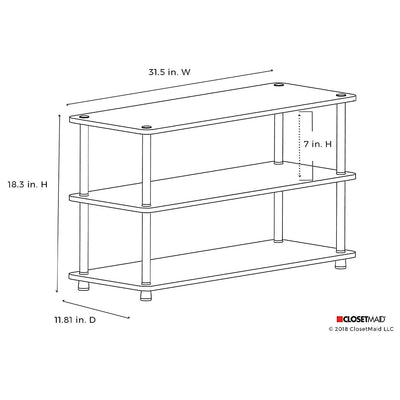 ClosetMaid 501500 3-Tier Shoe Organizer for 12 Pairs of Shoes, Cherry Finish - VMInnovations