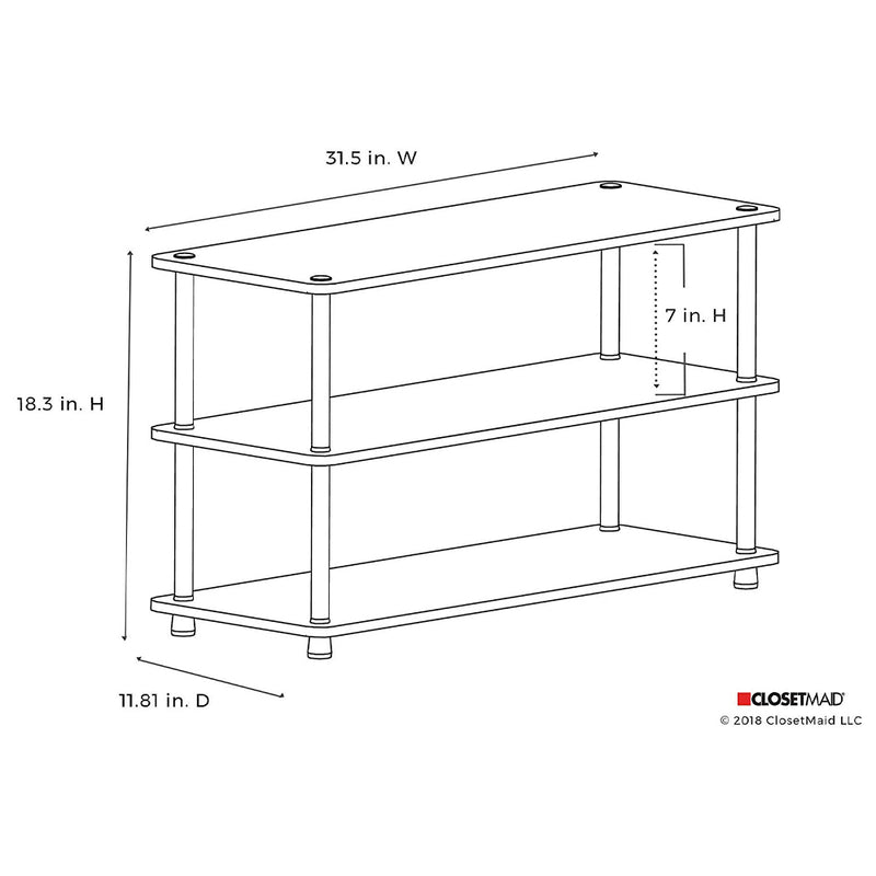 ClosetMaid 501500 3-Tier Shoe Organizer for 12 Pairs of Shoes Cherry (Open Box)