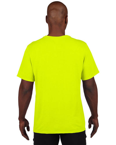 Gildan Mens Large Adult Performance Short Sleeve T-Shirt, Yellow (Open Box)