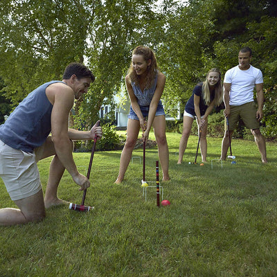 Franklin Sports 50211 Classic Family Outdoor Game Croquet Set with Accessories