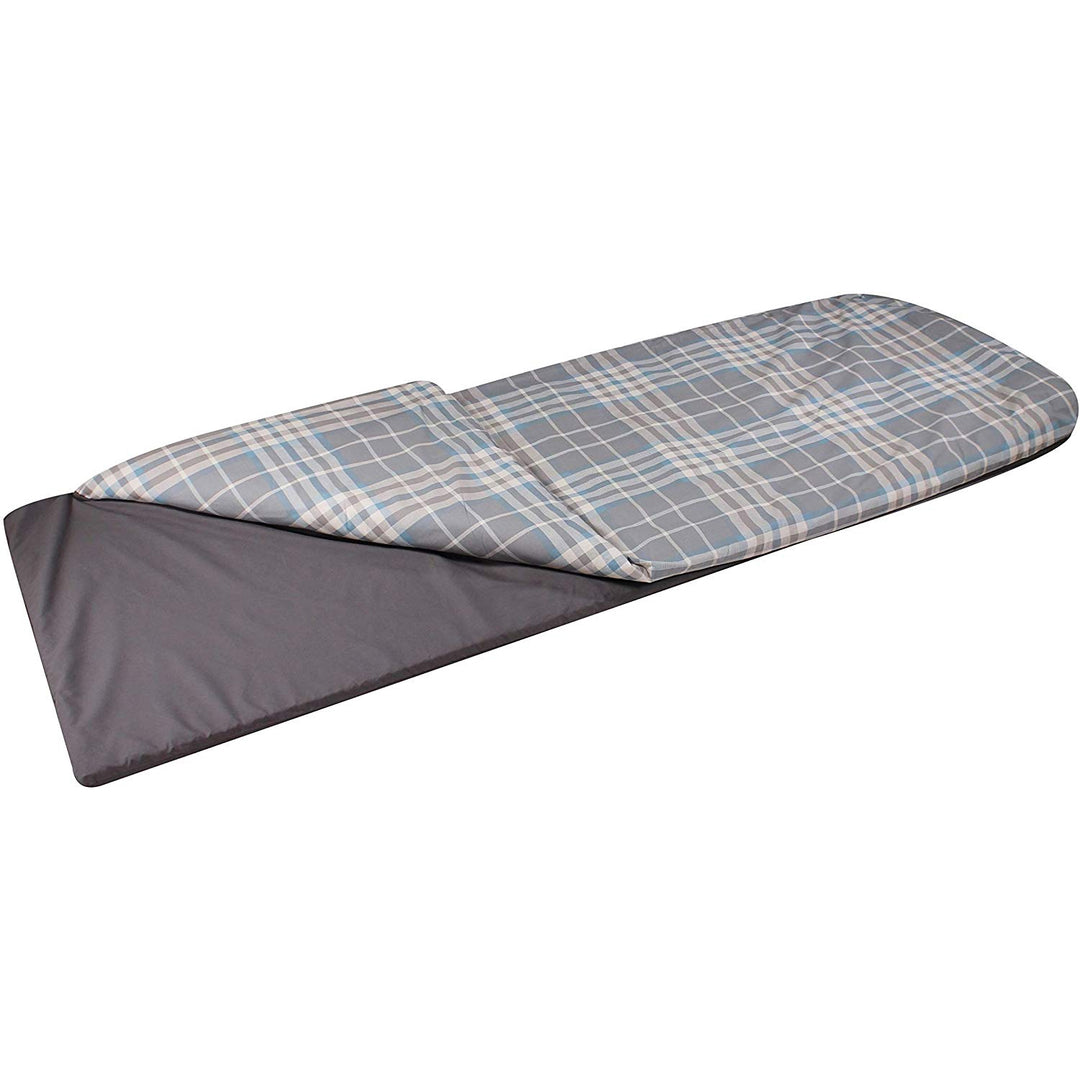 Disc-O-Bed Duvalay Luxury Memory Foam Sleeping Pad & Duvet, Plaid (Open Box)