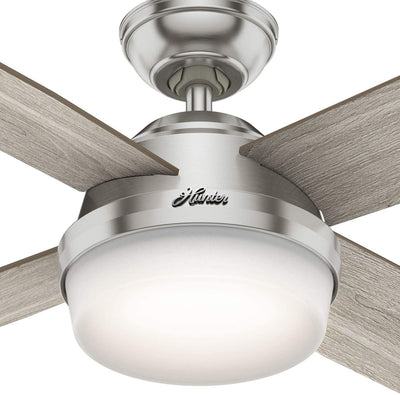 Hunter Fan Company Dempsey Ceiling Fan, LED Light & Remote, Grey Oak (Open Box)