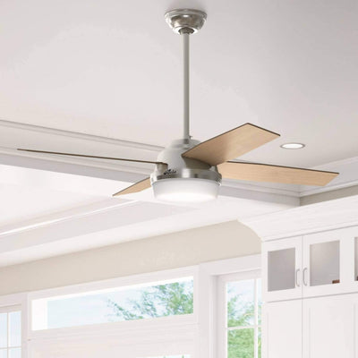 Hunter Fan Company Dempsey Ceiling Fan, LED Light & Remote, Grey Oak (Open Box)