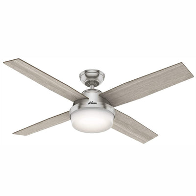 Hunter Fan Company Dempsey Ceiling Fan, LED Light & Remote, Grey Oak (Open Box)