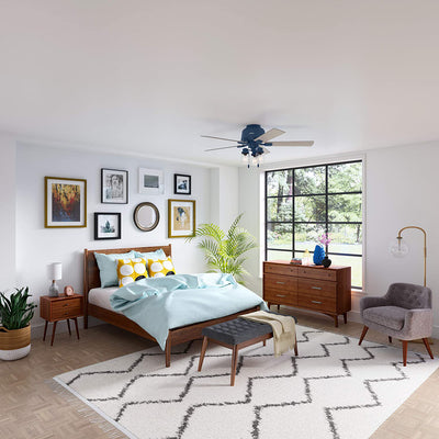 Hunter Fan Company Hartland 52" Indoor Home Low Profile Ceiling Fan w/ LED Light