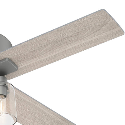 Hunter Fan Company Pelston 44 Inch Small Room Ceiling Fan w/ LED Light, Silver