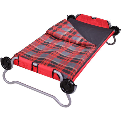 Disc-O-Bed Duvalay Child Memory Foam Sleeping Pad Duvet Mat, Plaid (Open Box) - VMInnovations