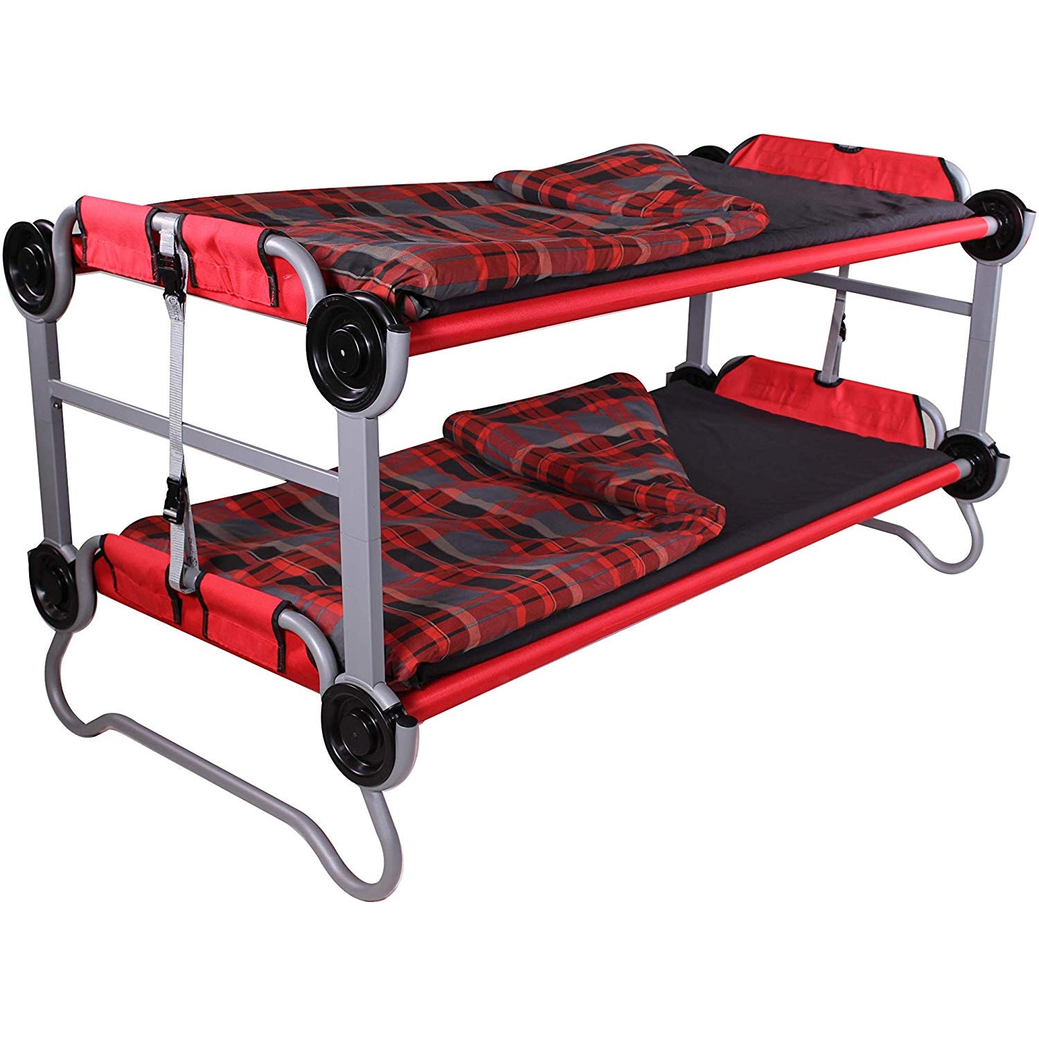 Disc-O-Bed Duvalay Child Memory Foam Sleeping Pad Duvet Mat, Plaid (Open Box) - VMInnovations