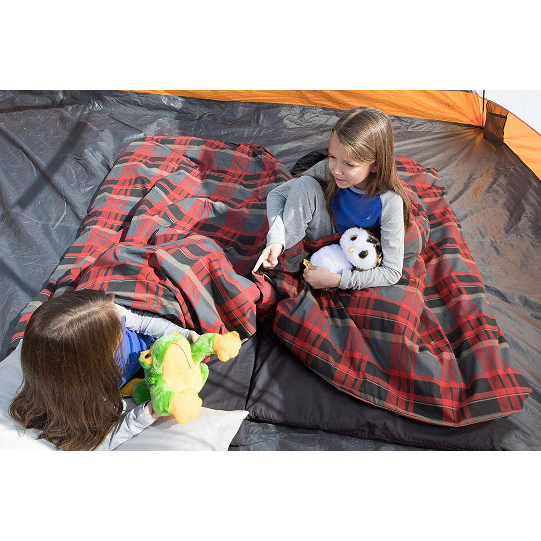 Disc-O-Bed Duvalay Child Memory Foam Sleeping Pad Duvet Mat, Lumberjack Plaid