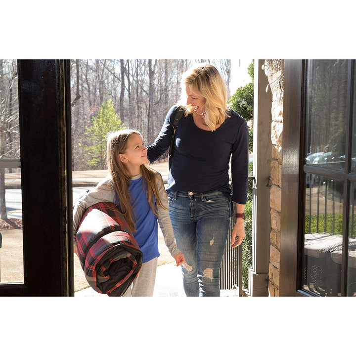 Disc-O-Bed Duvalay Child Memory Foam Sleeping Pad Duvet Mat, Plaid (Open Box) - VMInnovations