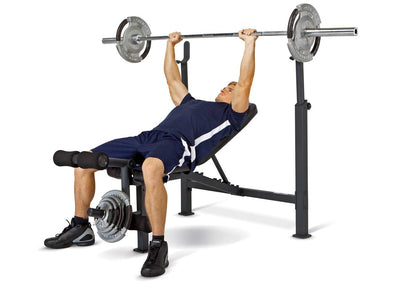 Marcy Competitor Olympic Home Gym Workout Fitness Weight Bench (Damaged)