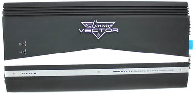 LANZAR AUDIO VCT2610 6000W 2 Channel Car Amplifier + 0/1 Gauge Amp Install Kit
