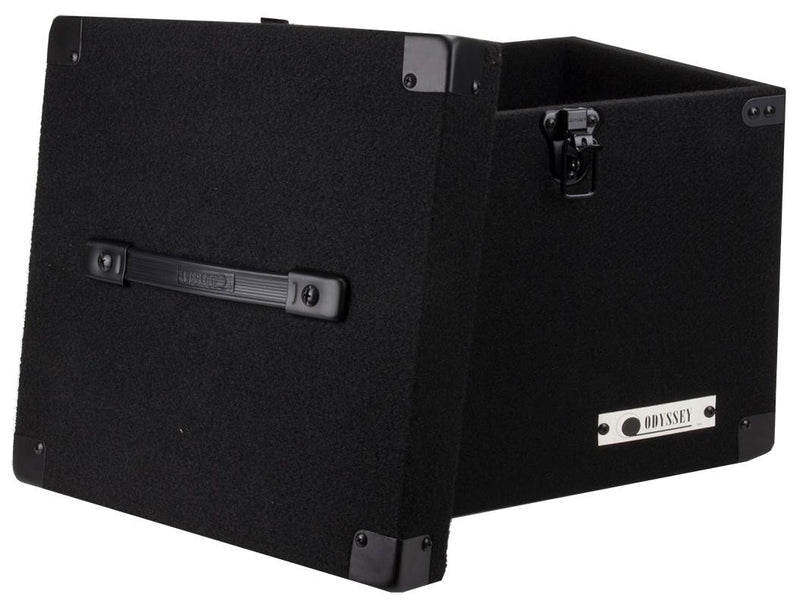 Odyssey Carpeted Record Storage Utility Case for 90 12" Vinyl Records/LPs, Black