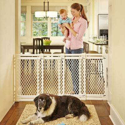 North States Extra Wide Supergate Baby Safety Play Gate - Ivory - Missing Parts