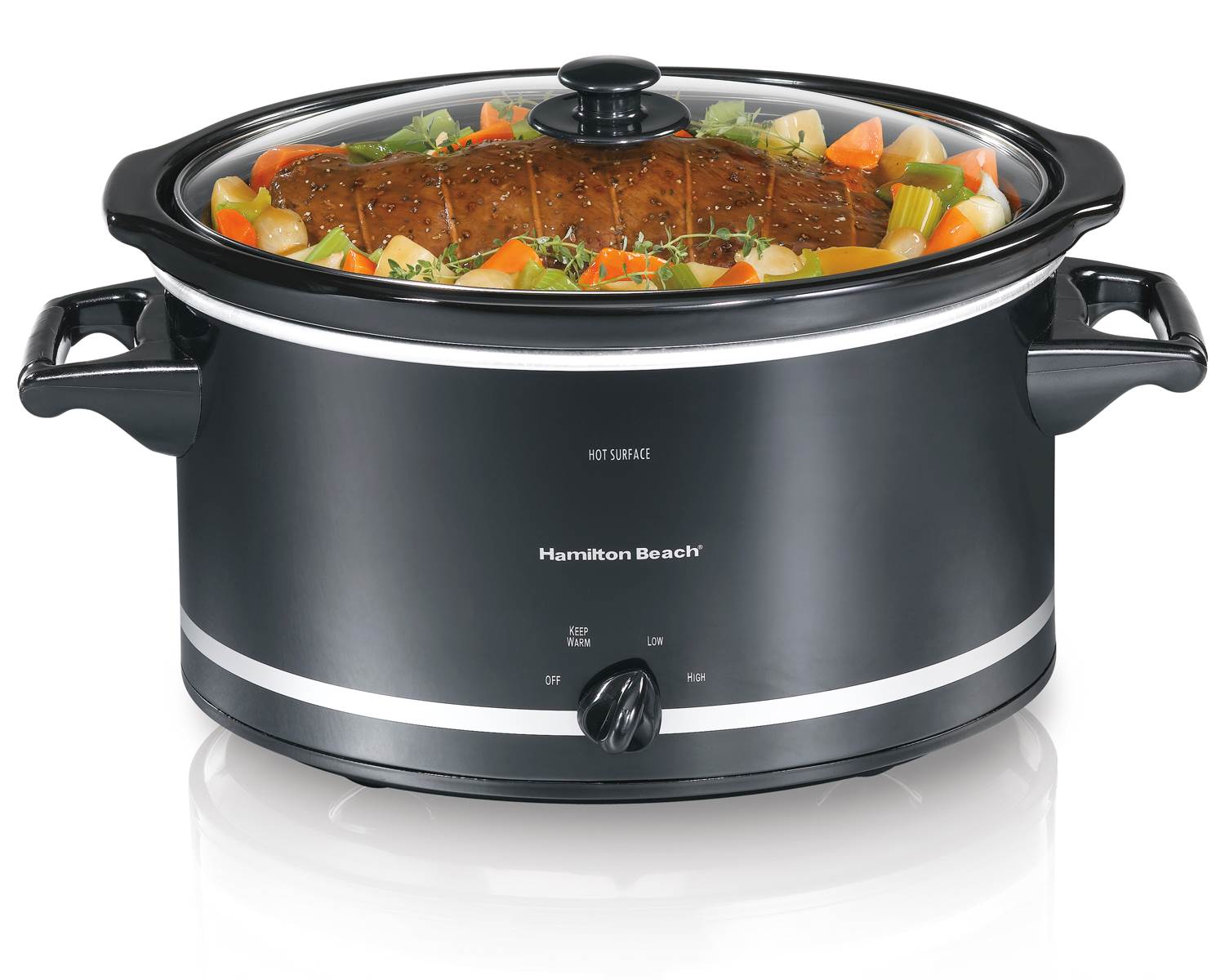 Hamilton Beach 33182 8-Quart Oval CounterTop Slow Cooker Crock Pot (Open Box)