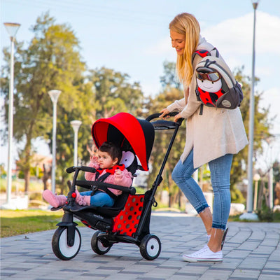 smarTrike Ladybug Zoo Animal 7 in 1 Folding Kid Stroller Tricycle for 9-36 Mos. (For Parts)