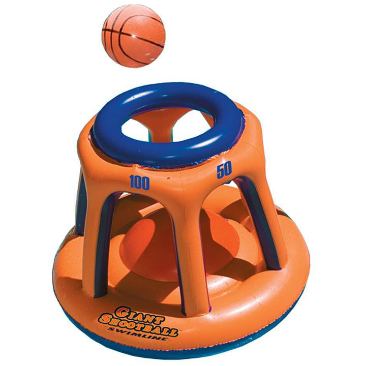 Swimline 36x48 Inflatable Floating Basketball Hoop Giant Shootball Fun Pool