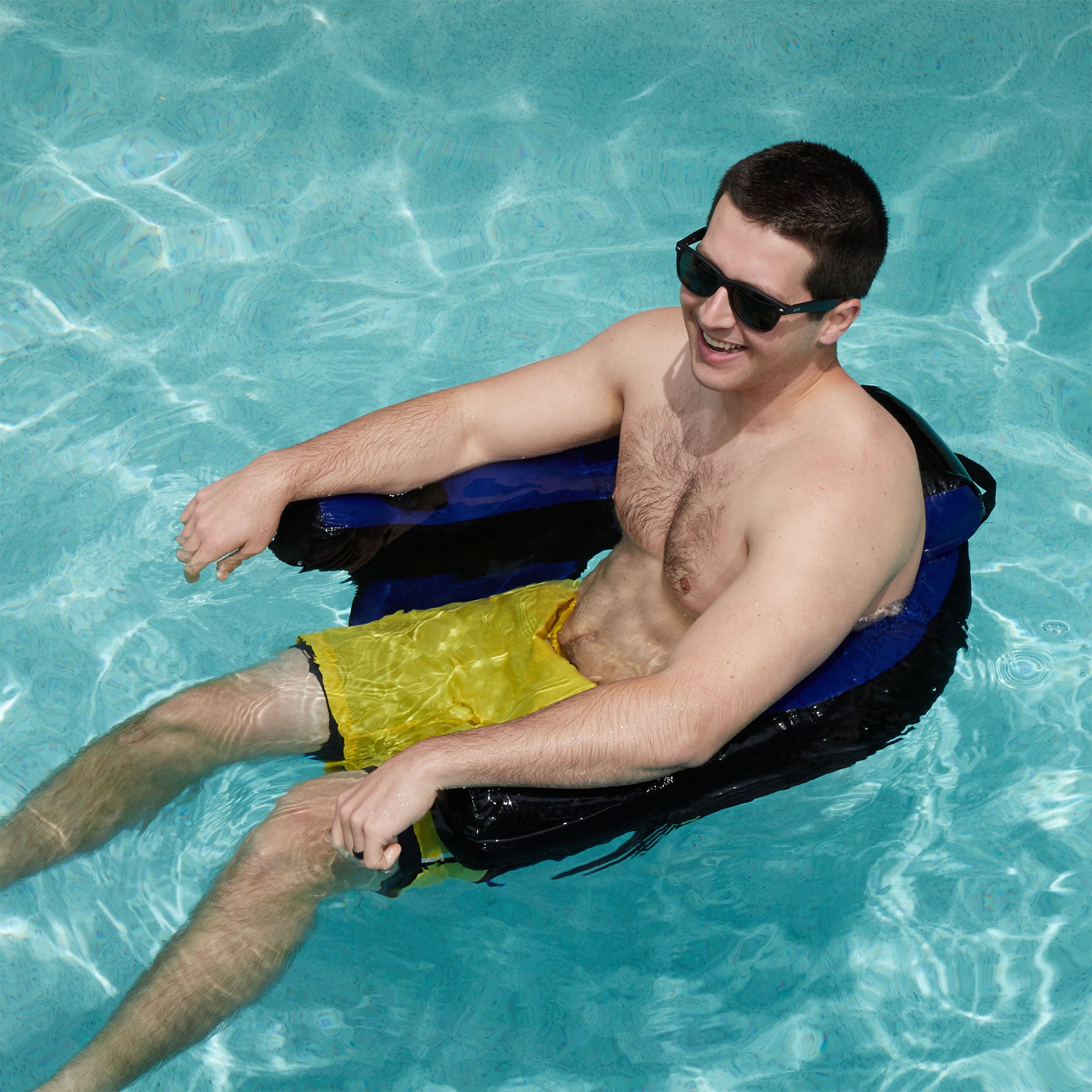 Swimline 90465 Inflatable Nylon Covered Pool Chair Float (Open Box)