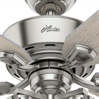 Hunter Fan Company Devon Park 52" Ceiling Fan with 3 Lights, Brushed Nickel