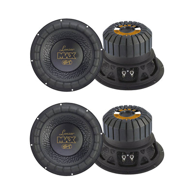 Lanzar 8 Inch 600W 4 Ohm 4 Layer Voice Coil Car Audio Subwoofer (4 Pack) | MAX8
