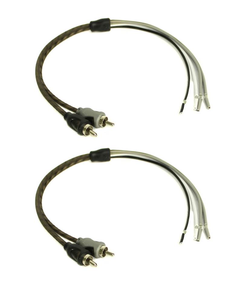 Rockford Fosgate RFI2SW High to Low Level Male RCA Converter Adaptor Pair
