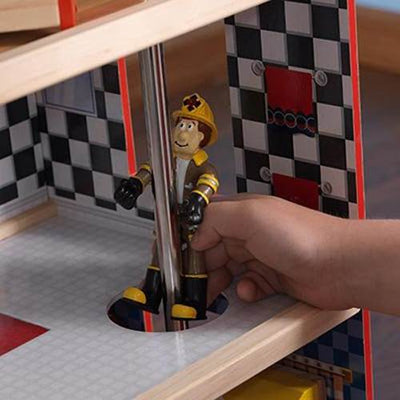 KidKraft Deluxe Home Town Heroes Rescue Wooden Play Set w/ Accessories | 63259
