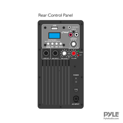 2) PYLE PRO PPHP803MU 1200W 8'' 2-Way Powered PA Speaker System w/ MP3/USB/3.5mm