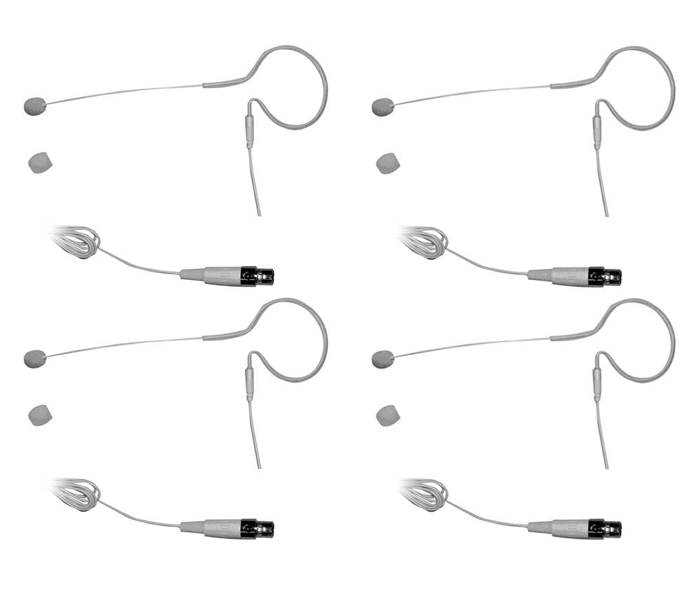 4) PYLE PMEMS10 In-Ear Mini XLR Omni-Directional Microphone Mic for Shure System - VMInnovations