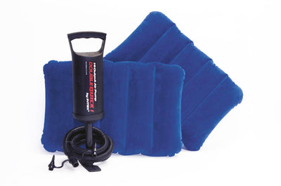INTEX Queen Classic Raised Downy Airbed Mattress Bed with Hand Pump (Open Box)
