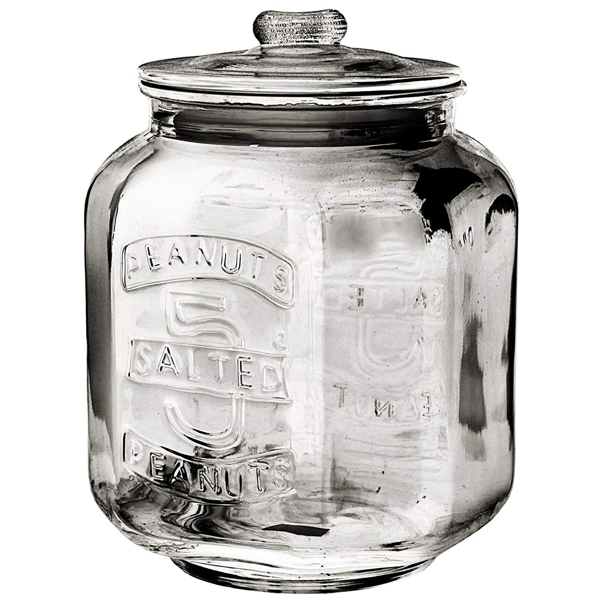 Grant Howard 180 Ounce Jumbo Glass Vintage Peanuts Storage Jar w/ Lid (Open Box)