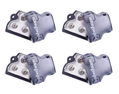 4) ROCKFORD FOSGATE RFD1 0/1/4-Gauge Ga Car Audio Distribution Blocks 1-In 2-Out